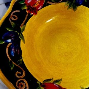 Raymond Waites Tuscan Italy Patterned Salad Bowl